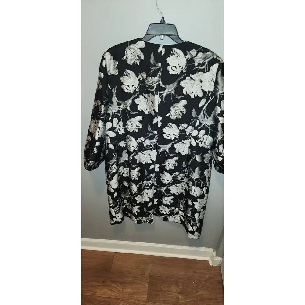 Kasper black and gray long jacket - Picture 6 of 6
